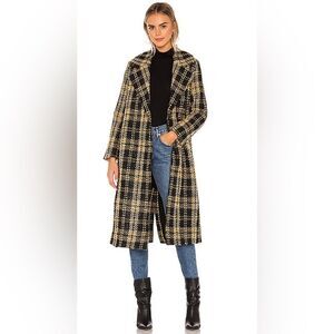 Tularosa Valentina Coat Black/Tan/Metallic Black XS EUC